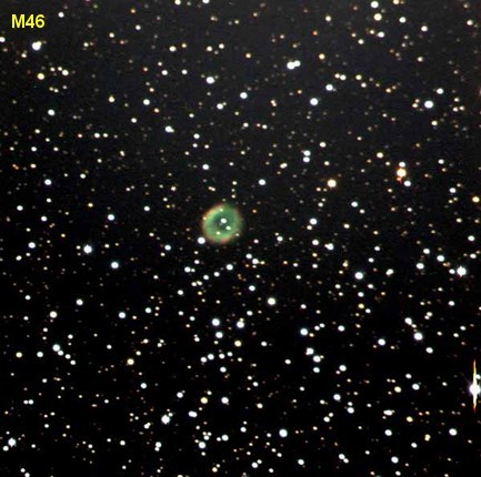 Típus: Nyílthalmaz, &alpha; = 7:41:46.8, &delta; = -14:48:36, Csillagkép: Puppis | Hajófara, Fényesség: 6.1, Méret: 1200